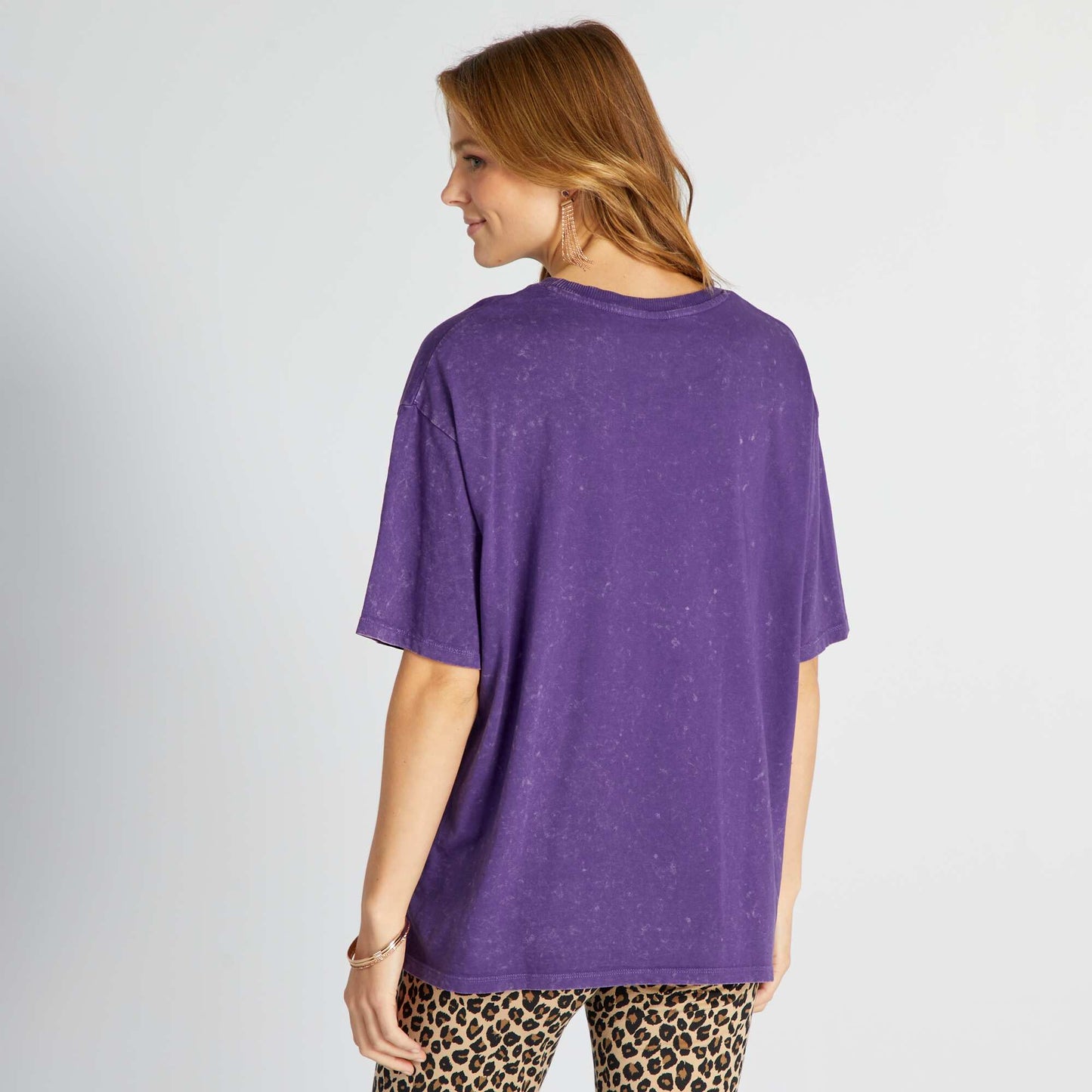 T-shirt en jersey avec imprim Violet