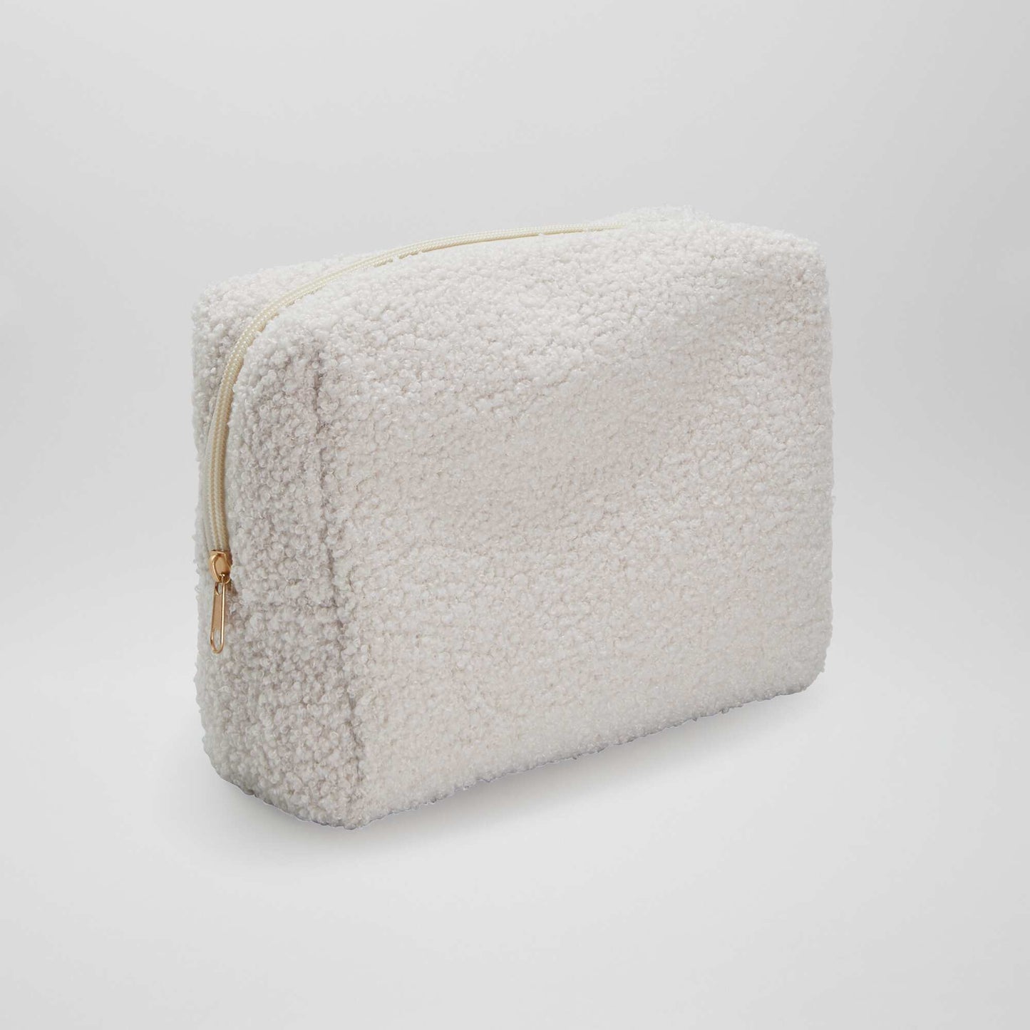 Trousse de toilette en sherpa Beige
