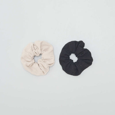 Lot de 2 chouchous Beige/noir