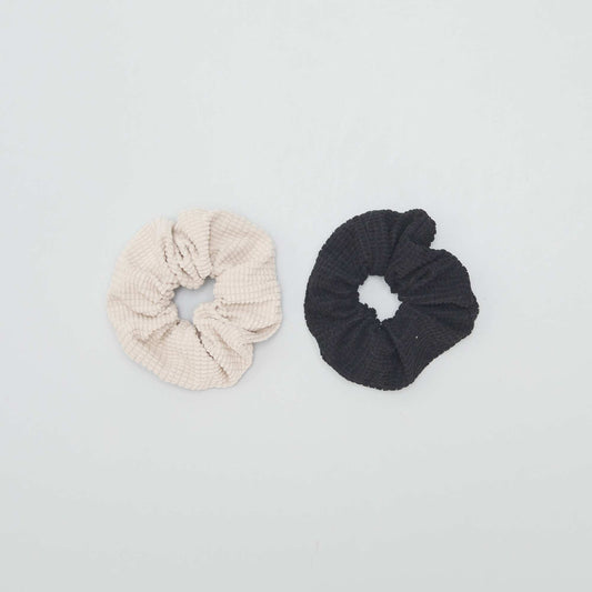 Lot de 2 chouchous Beige/noir