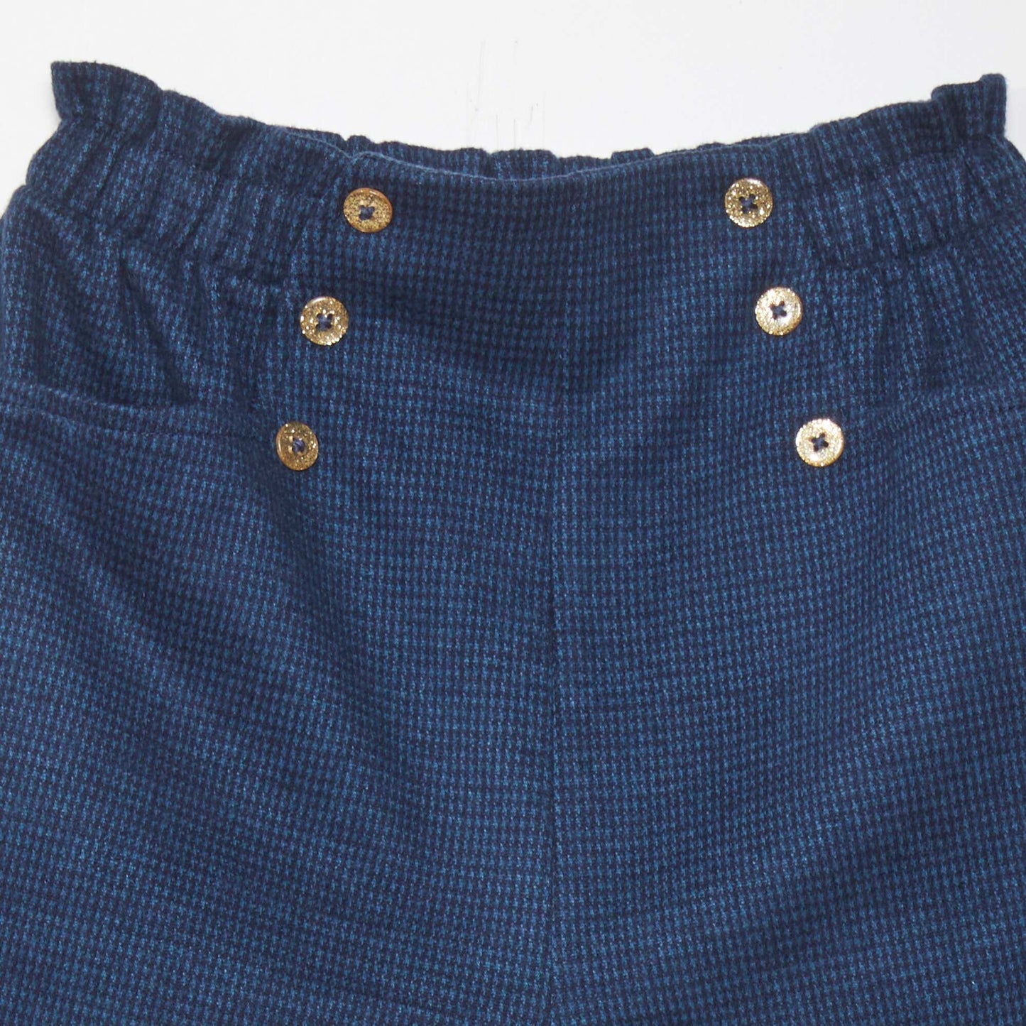 Short avec imprim 'pied de poule' Bleu marine