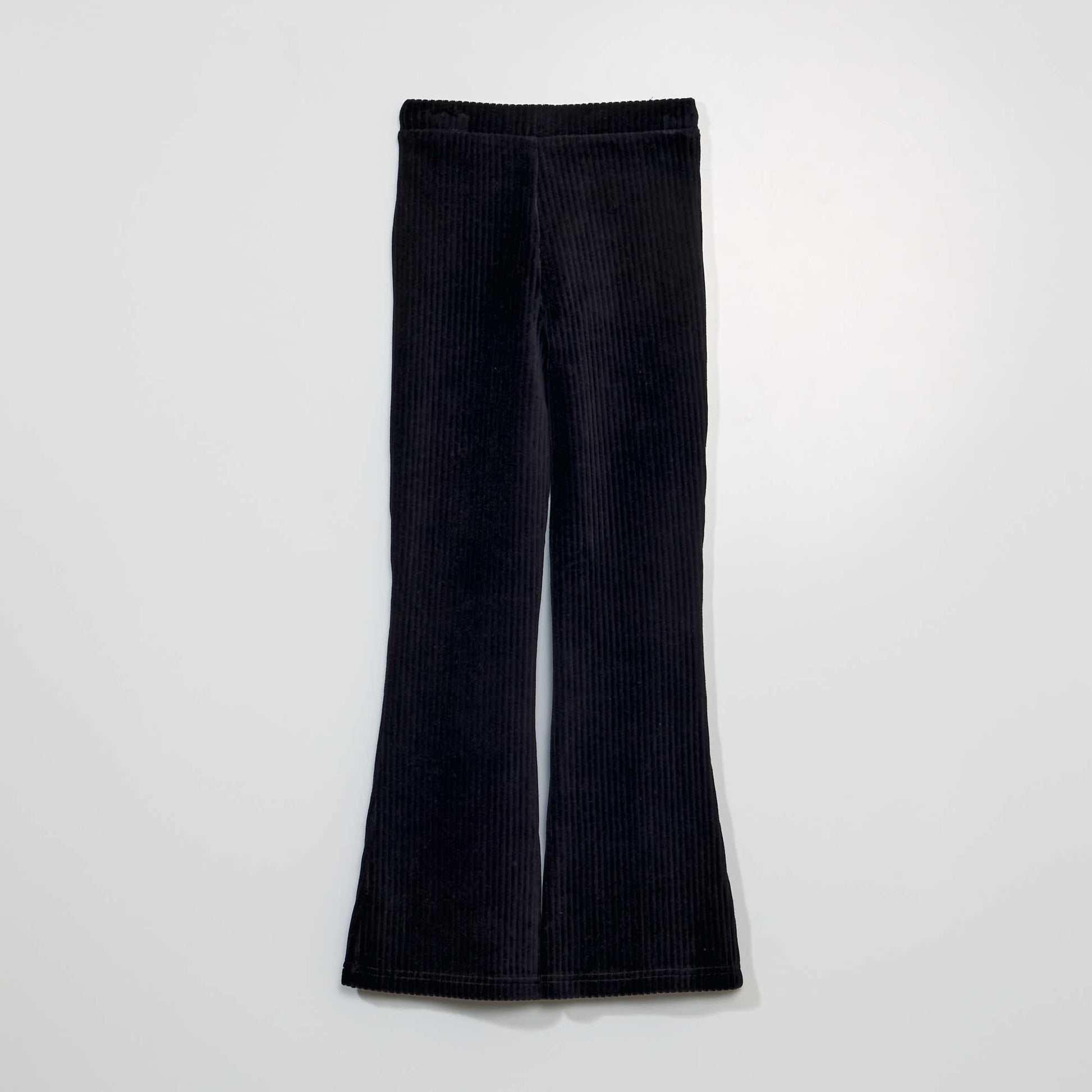 Pantalon flare en velours noir