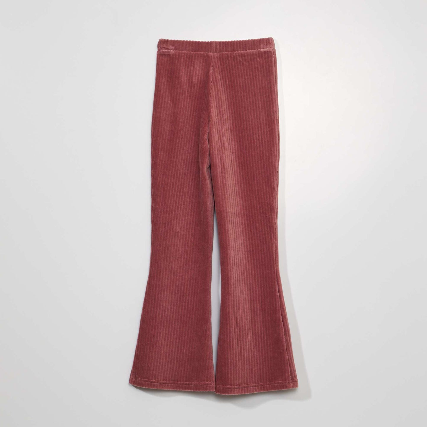 Pantalon flare en velours Rose