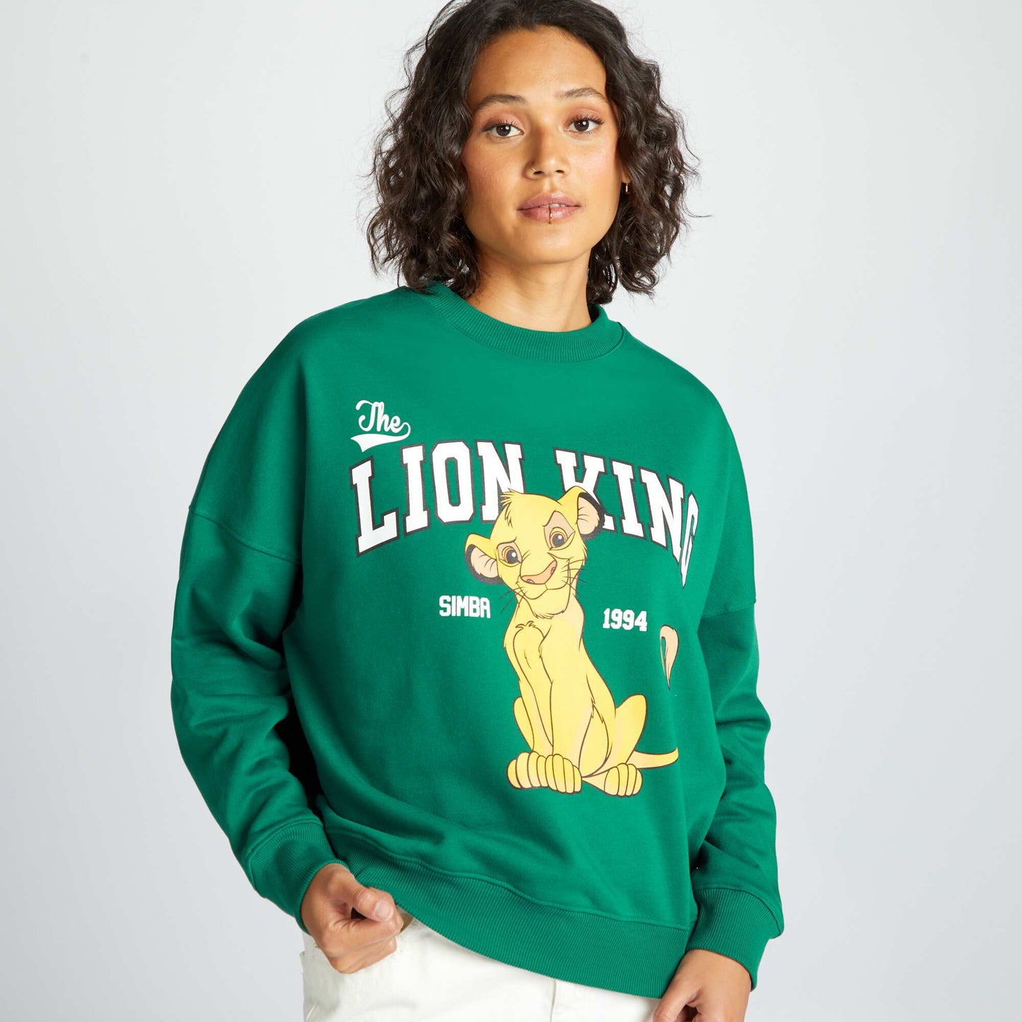 Sweat 'Roi Lion' en molleton Vert