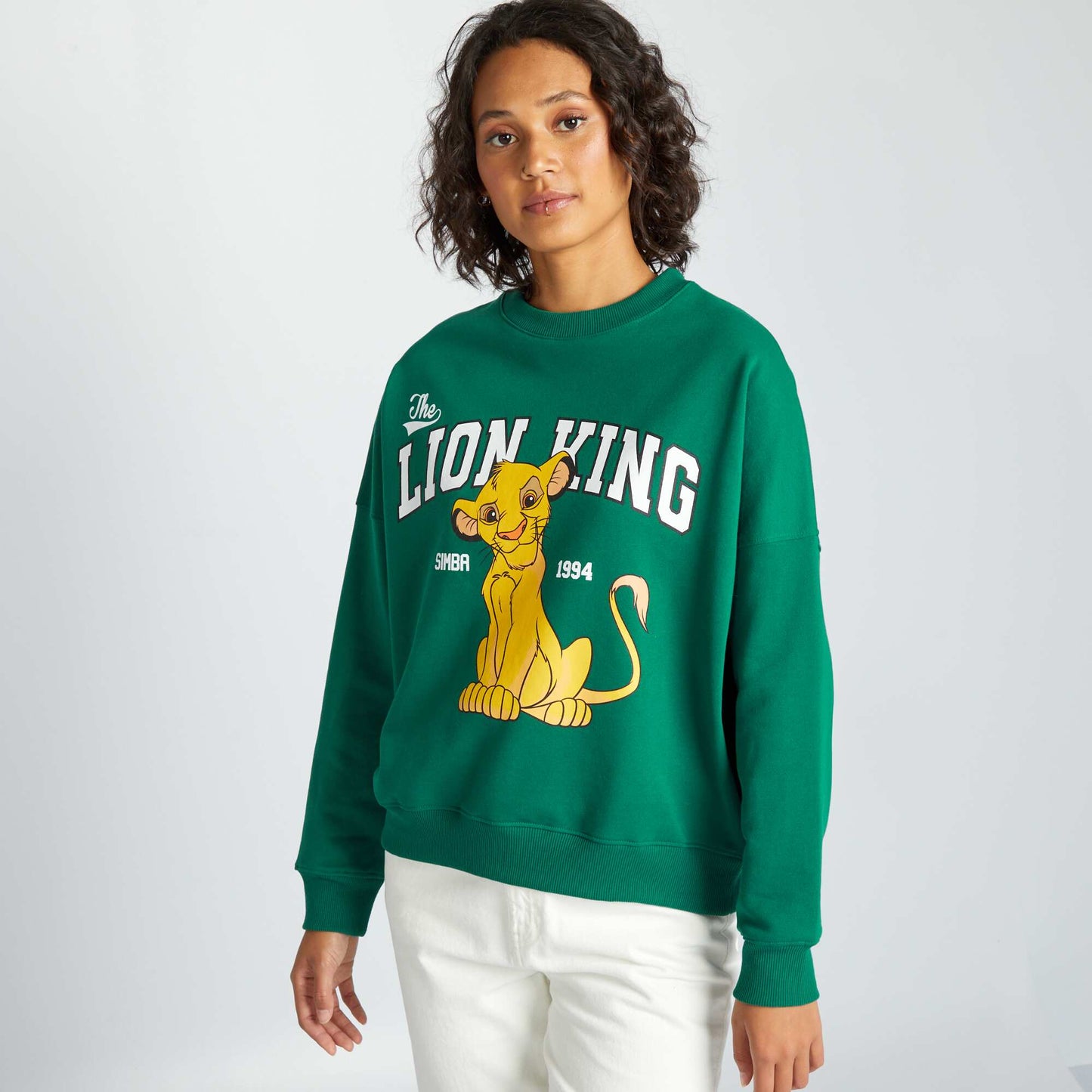 Sweat 'Roi Lion' en molleton Vert