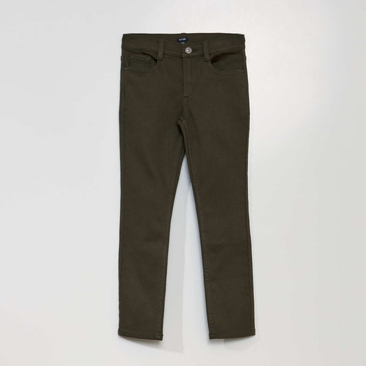 Pantalon slim Kaki