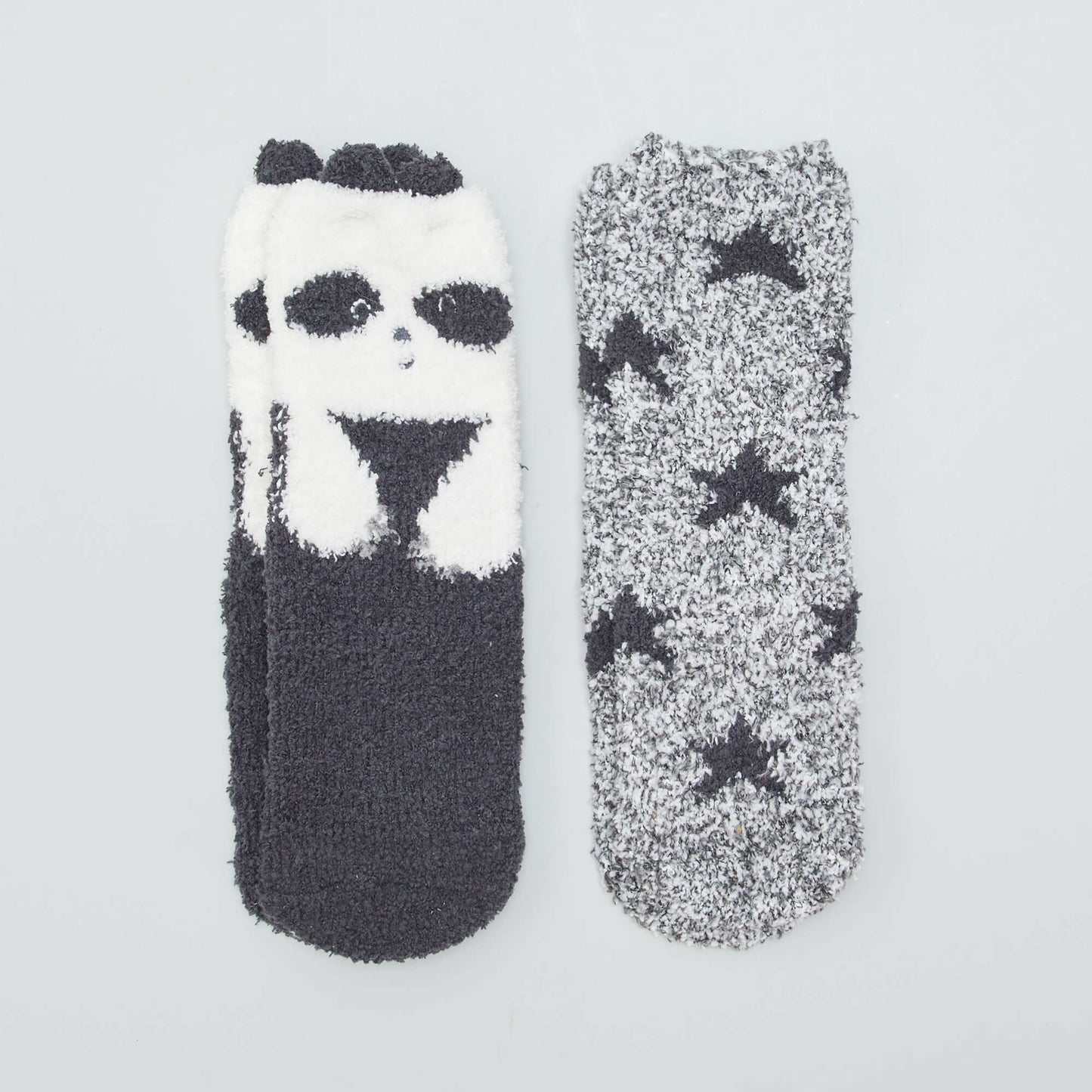 Chaussons chaussettes 'animaux' Gris