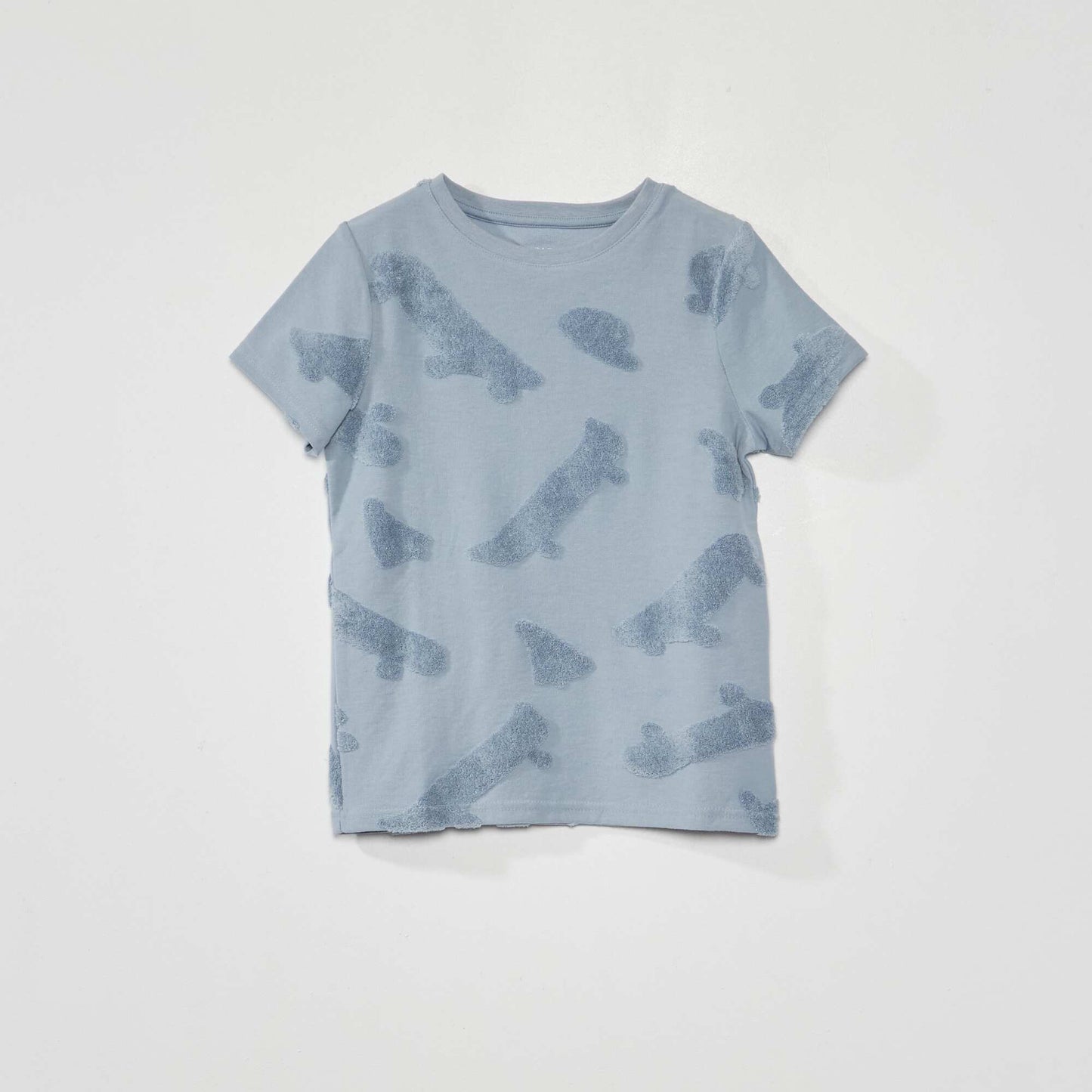 T-shirt en jersey avec patch Bleu