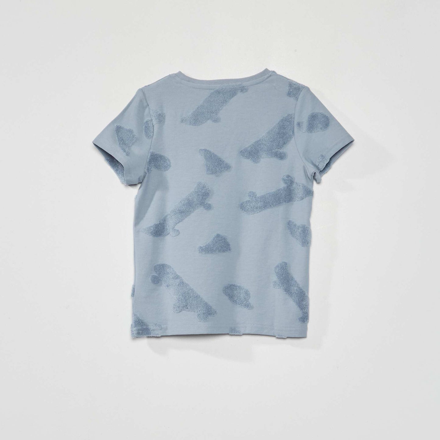 T-shirt en jersey avec patch Bleu