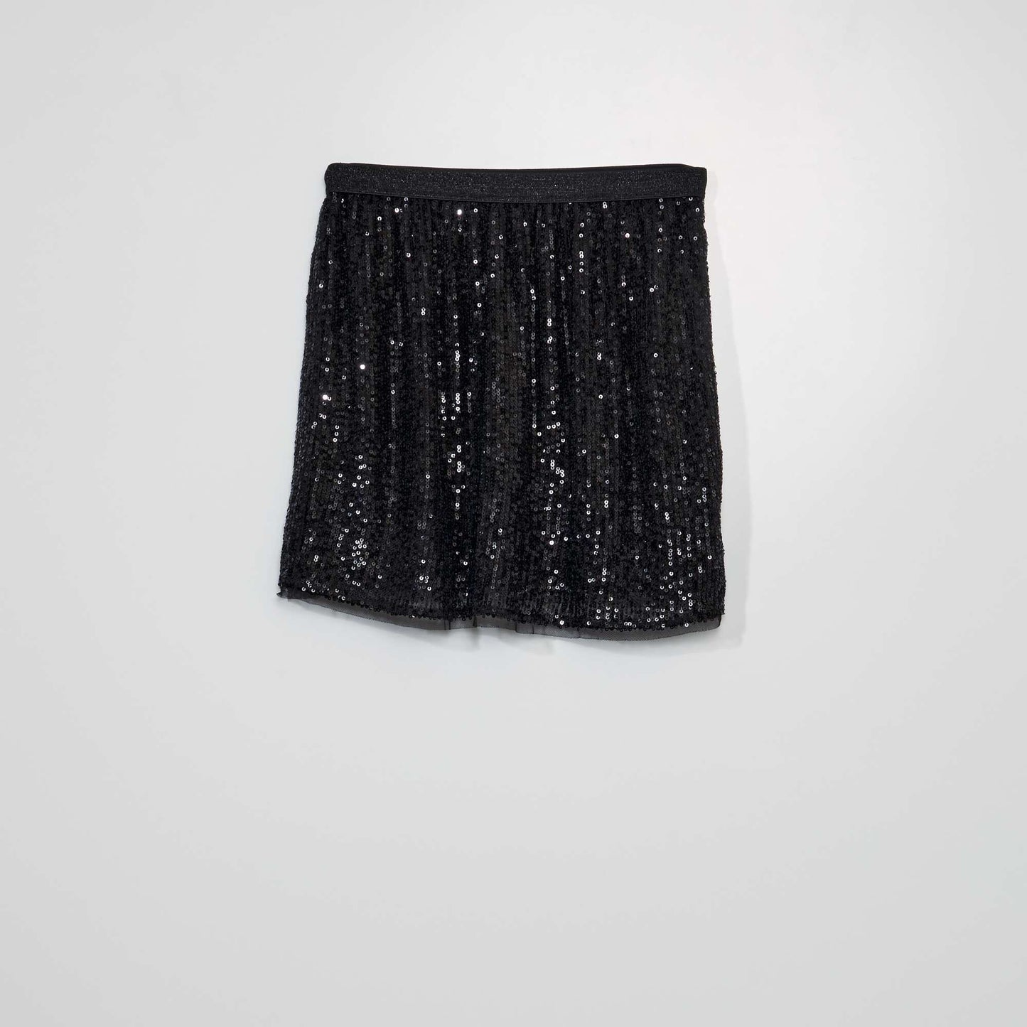 Jupe sequins vas e noir