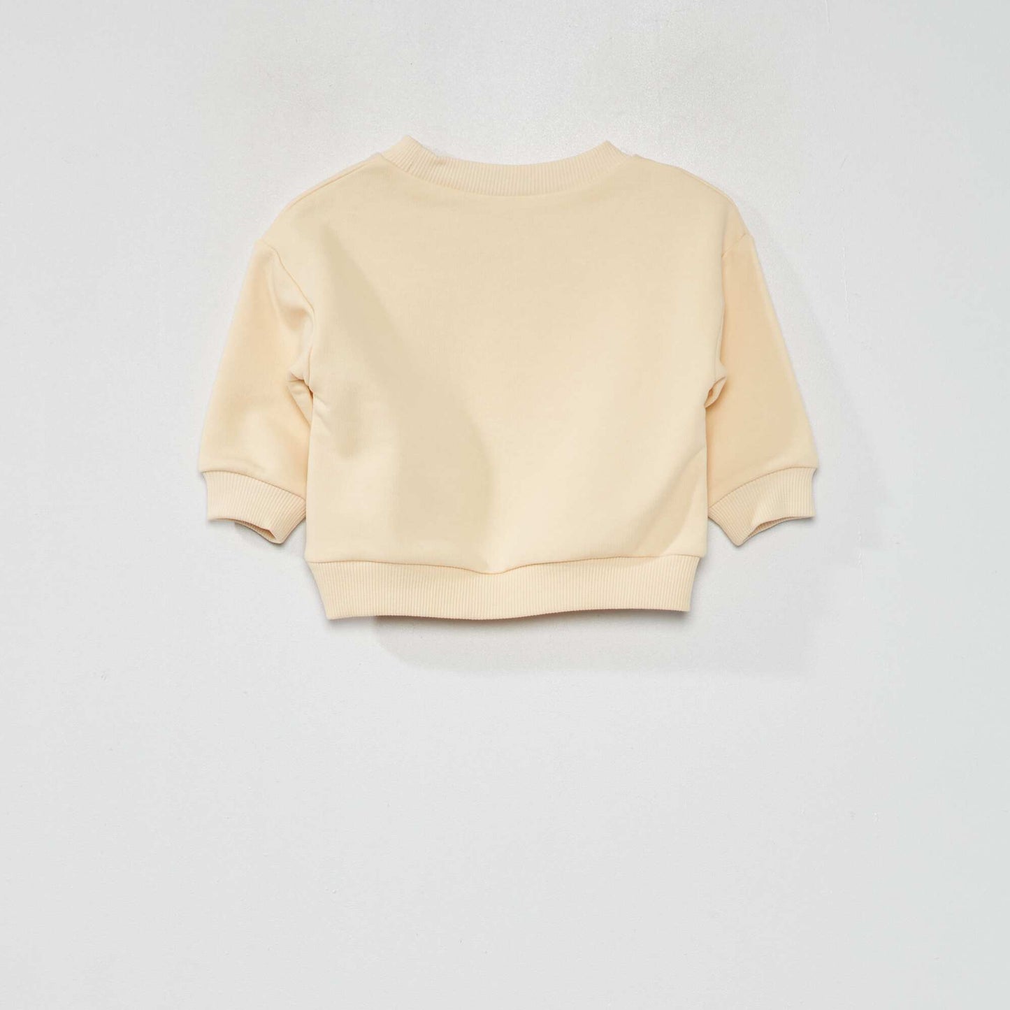 Sweat en molleton avec imprim Beige