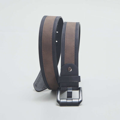 Ceinture en simili bicolore Noir