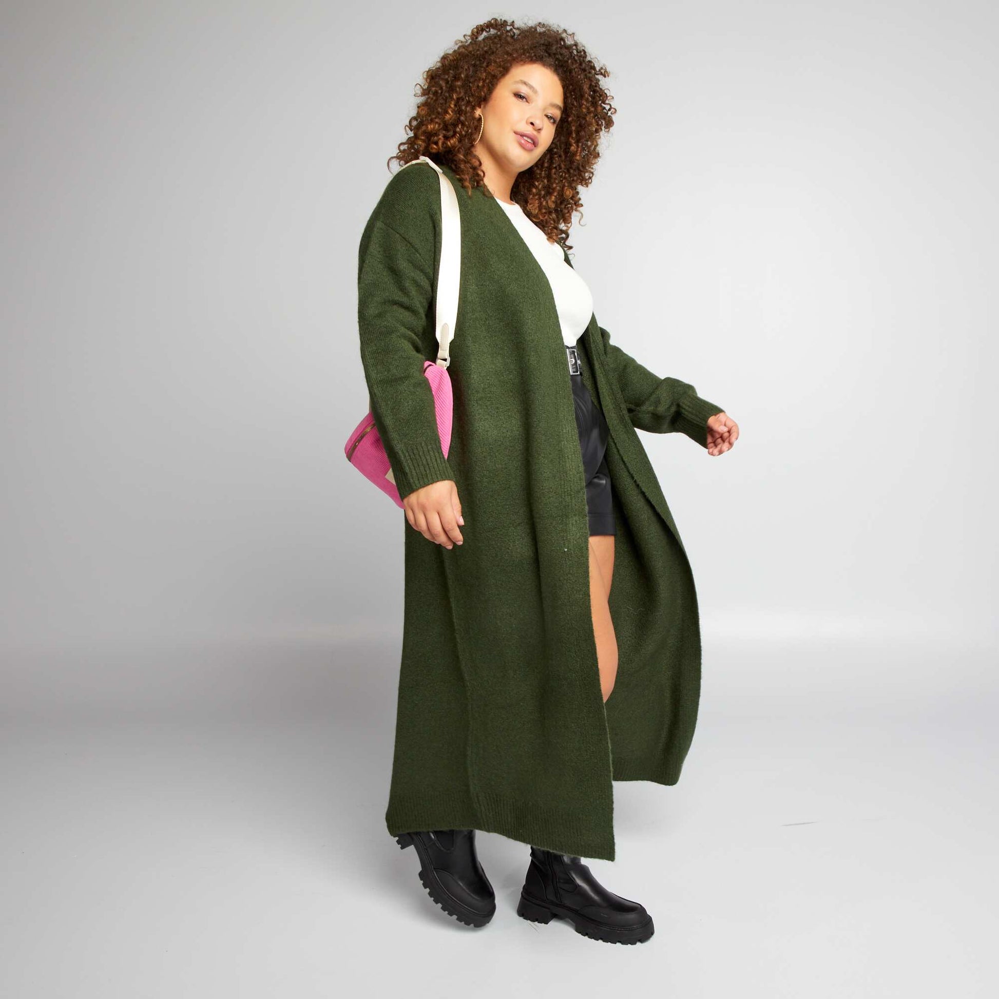 Gilet en maille Vert