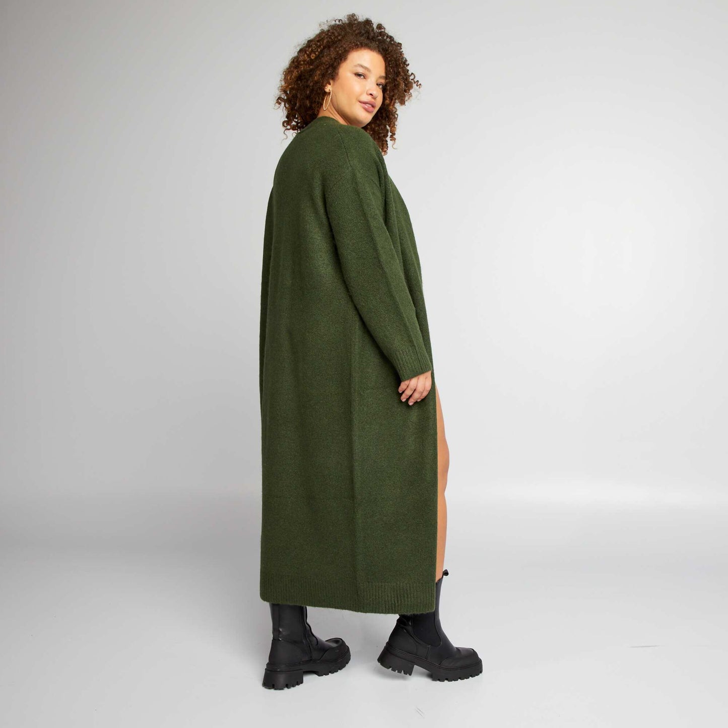 Gilet en maille Vert