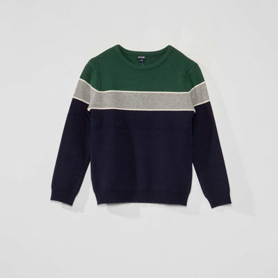 Pull en maille jersey Multicolore