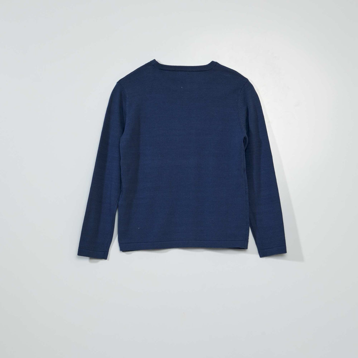 Pull en maille col rond Bleu