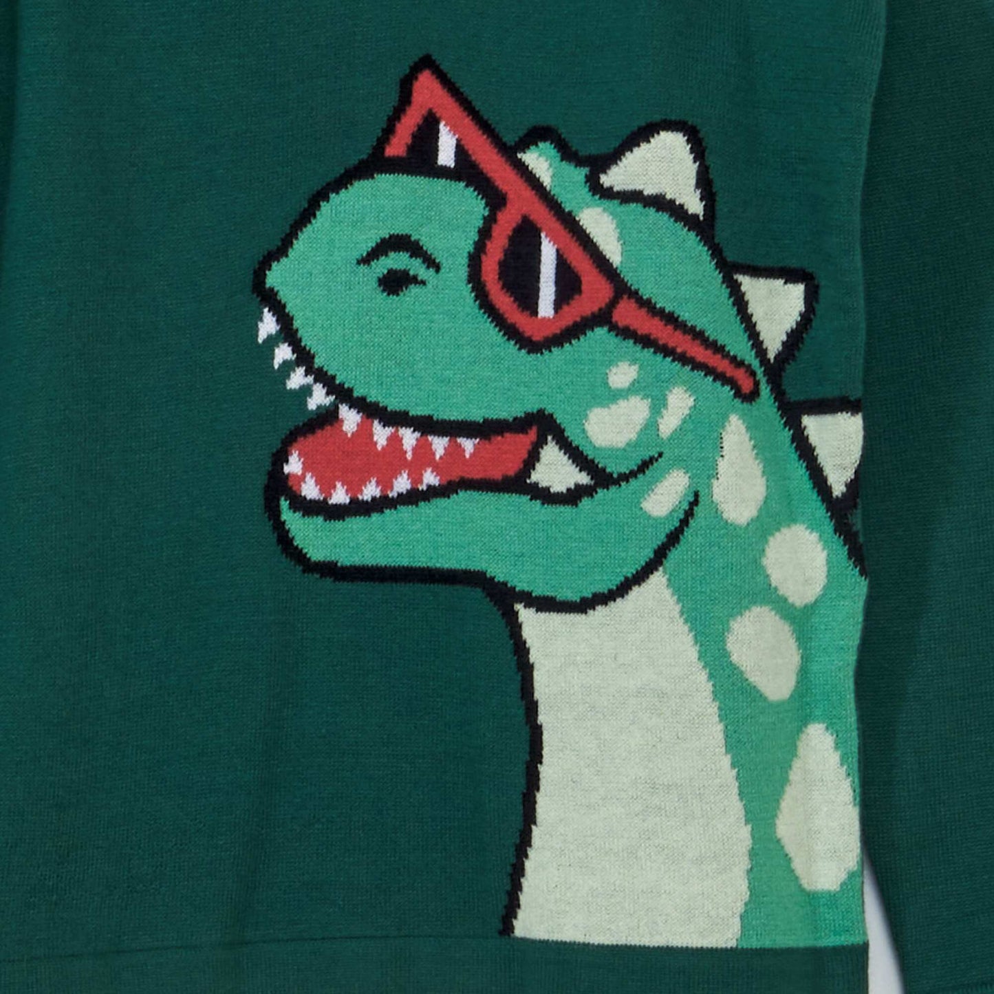 Pull en maille col rond Vert