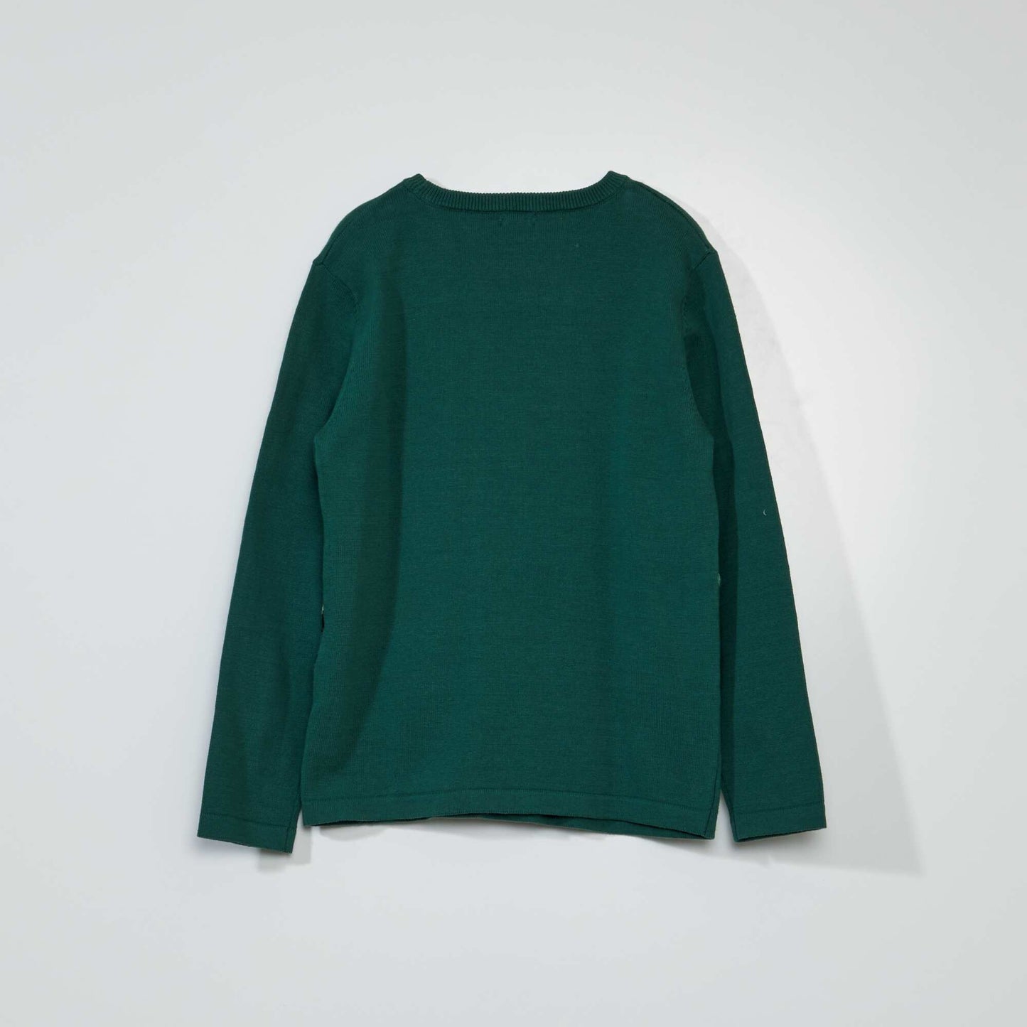 Pull en maille col rond Vert