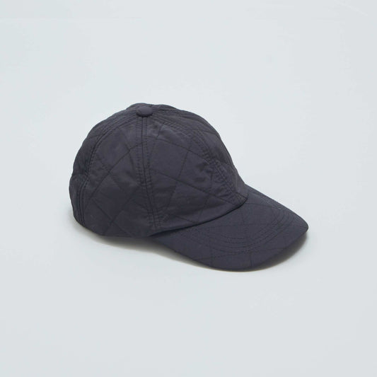 Casquette matelass e en nylon Noir