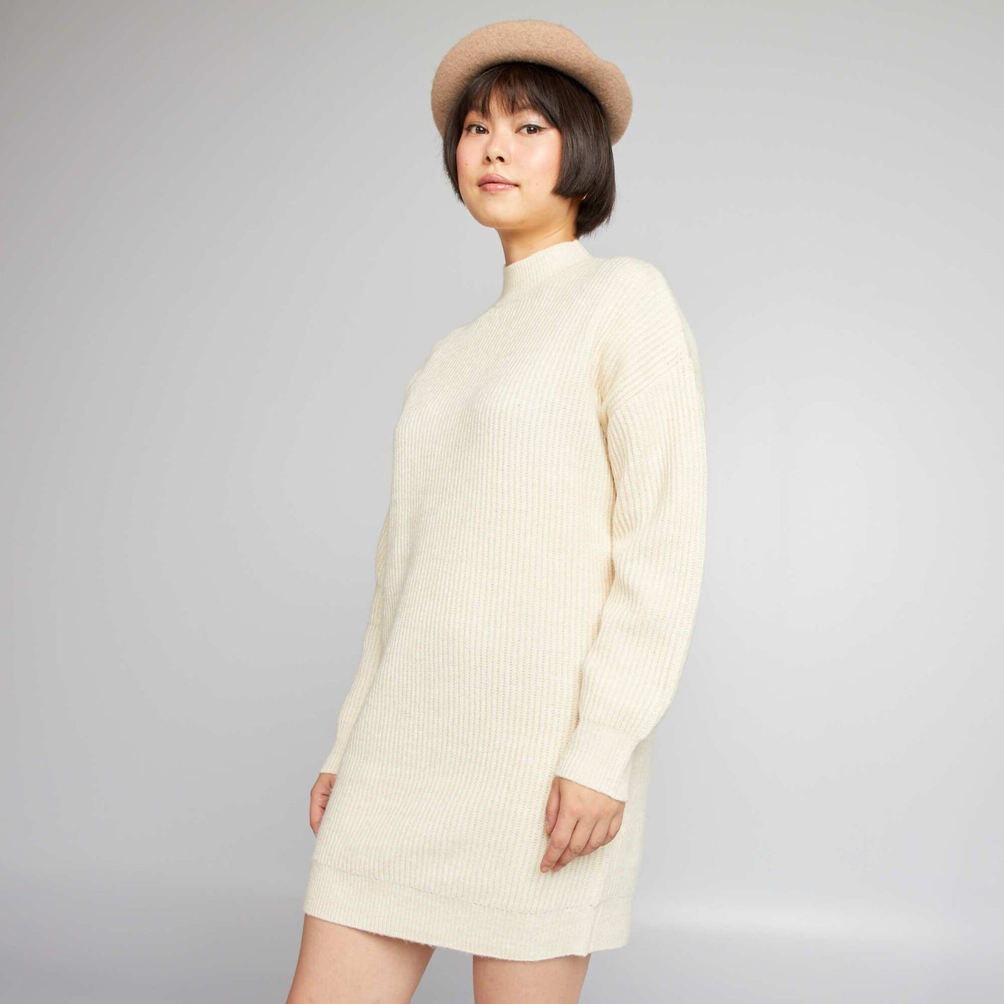 Robe pull c tel Beige