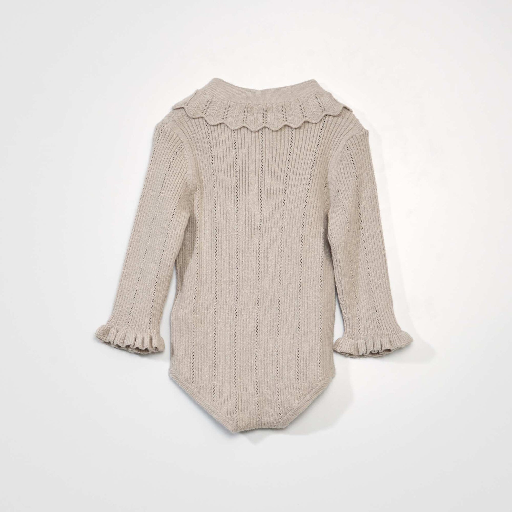 Body en maille fantaisie Beige
