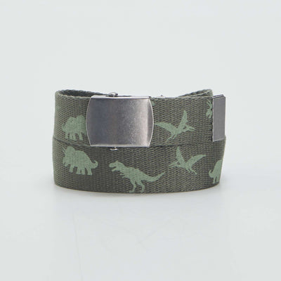 Ceinture avec motif 'dinosuare' Vert