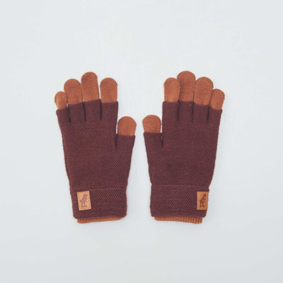 Gants et mitaines en maille Marron