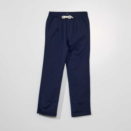 Pantalon jogger en twill Marine