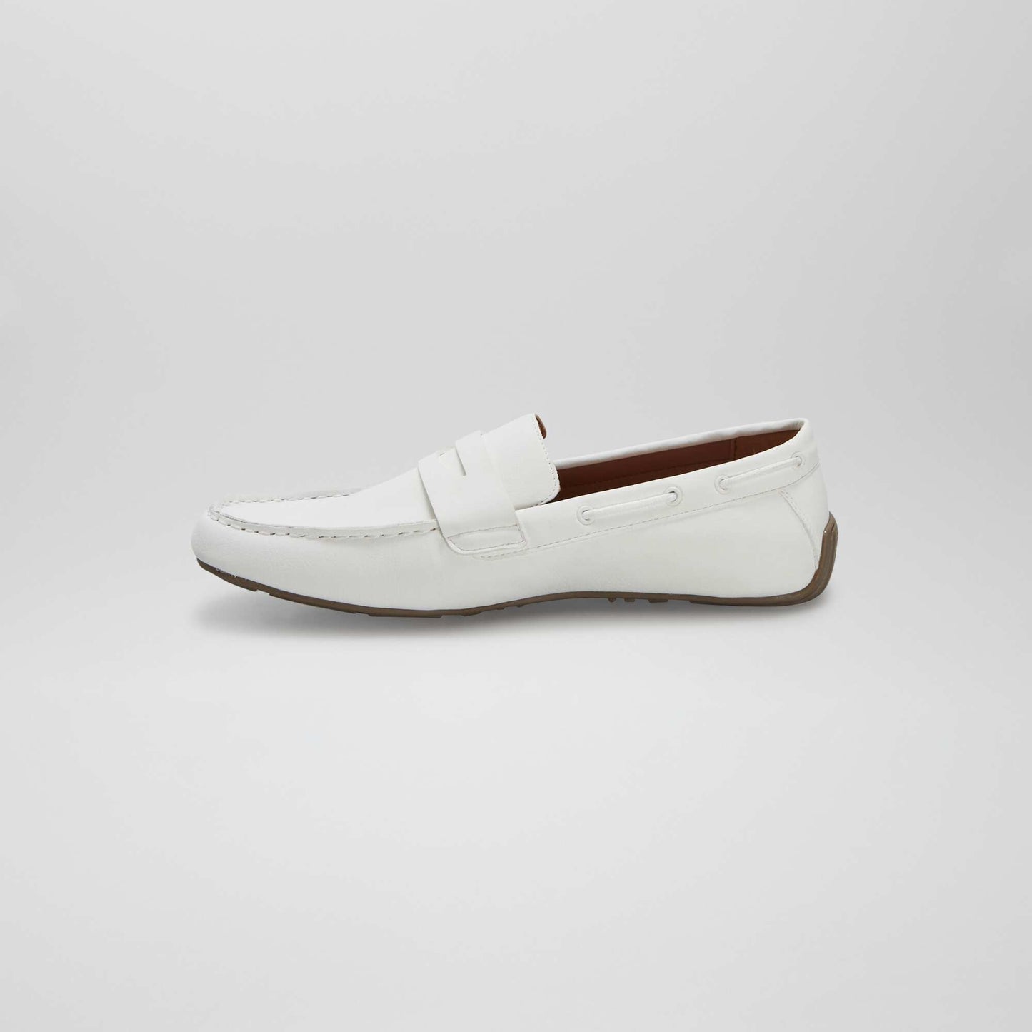 Mocassins en su dine Blanc