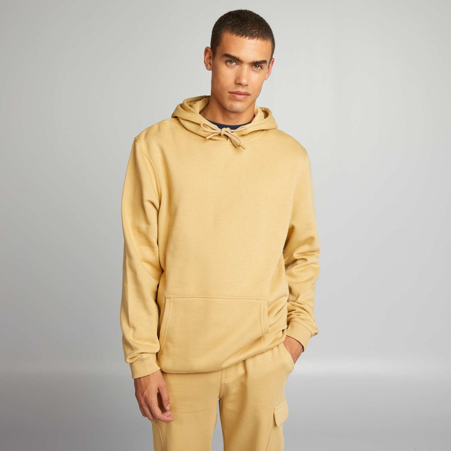 Sweat capuche en molleton Beige