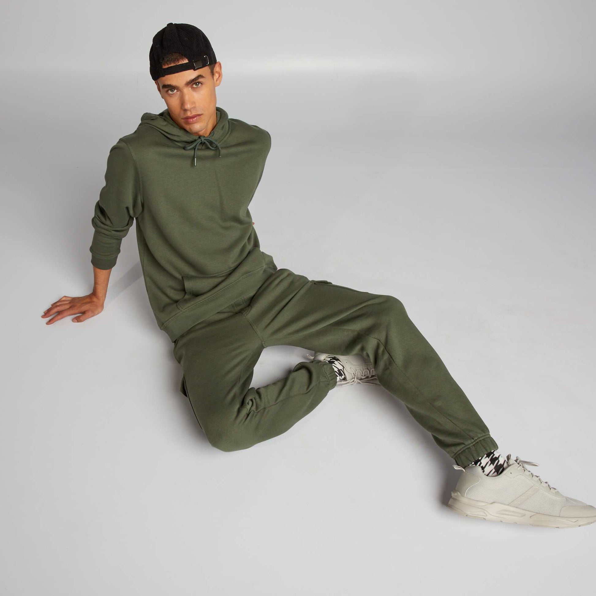Sweat capuche en molleton Vert