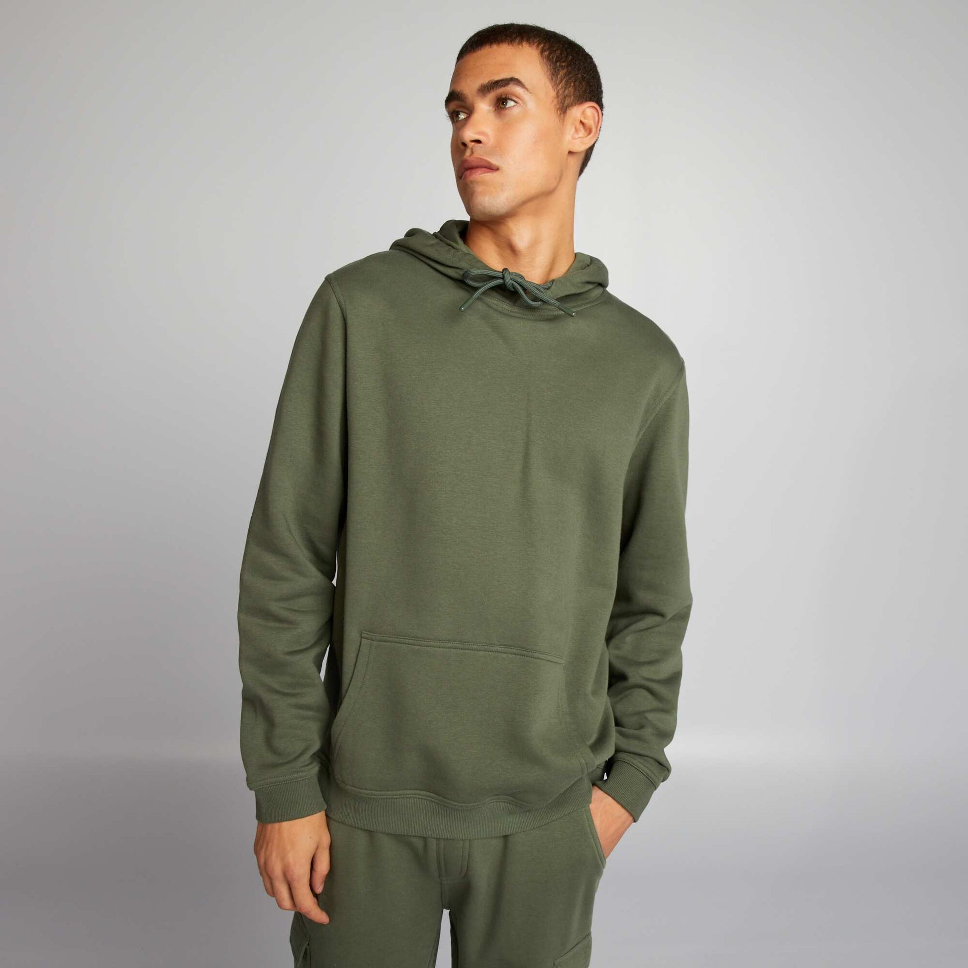 Sweat capuche en molleton Vert