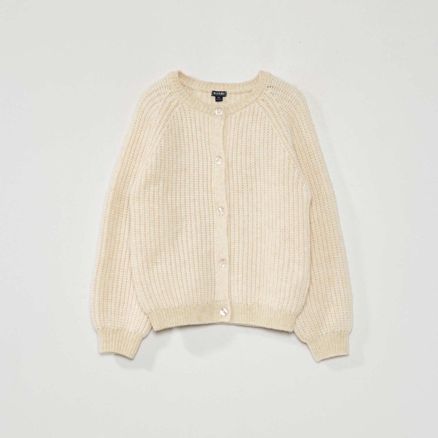 Gilet en maille grosse jauge Beige