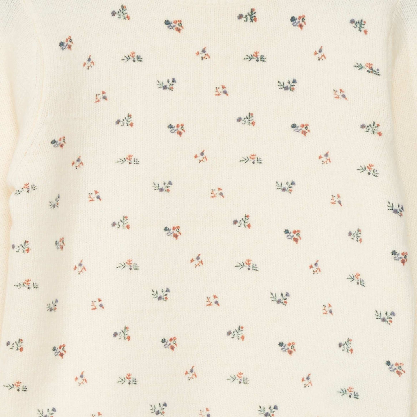 Pull en maille fleuri Ecru
