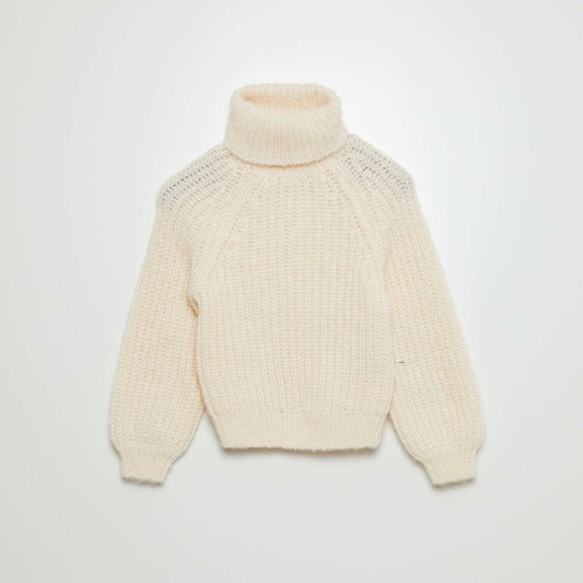 Pull en maille grosse jauge Blanc