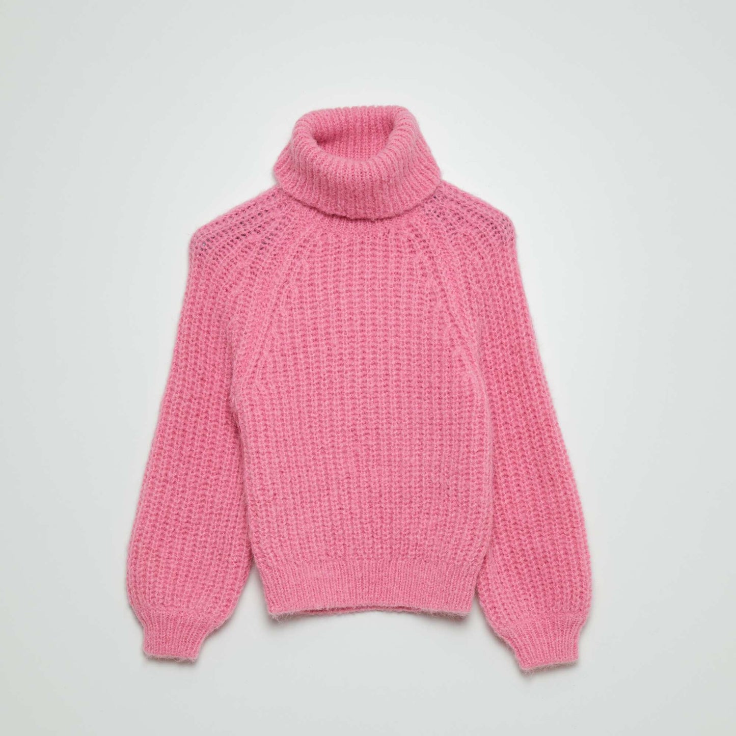 Pull en maille grosse jauge Rose