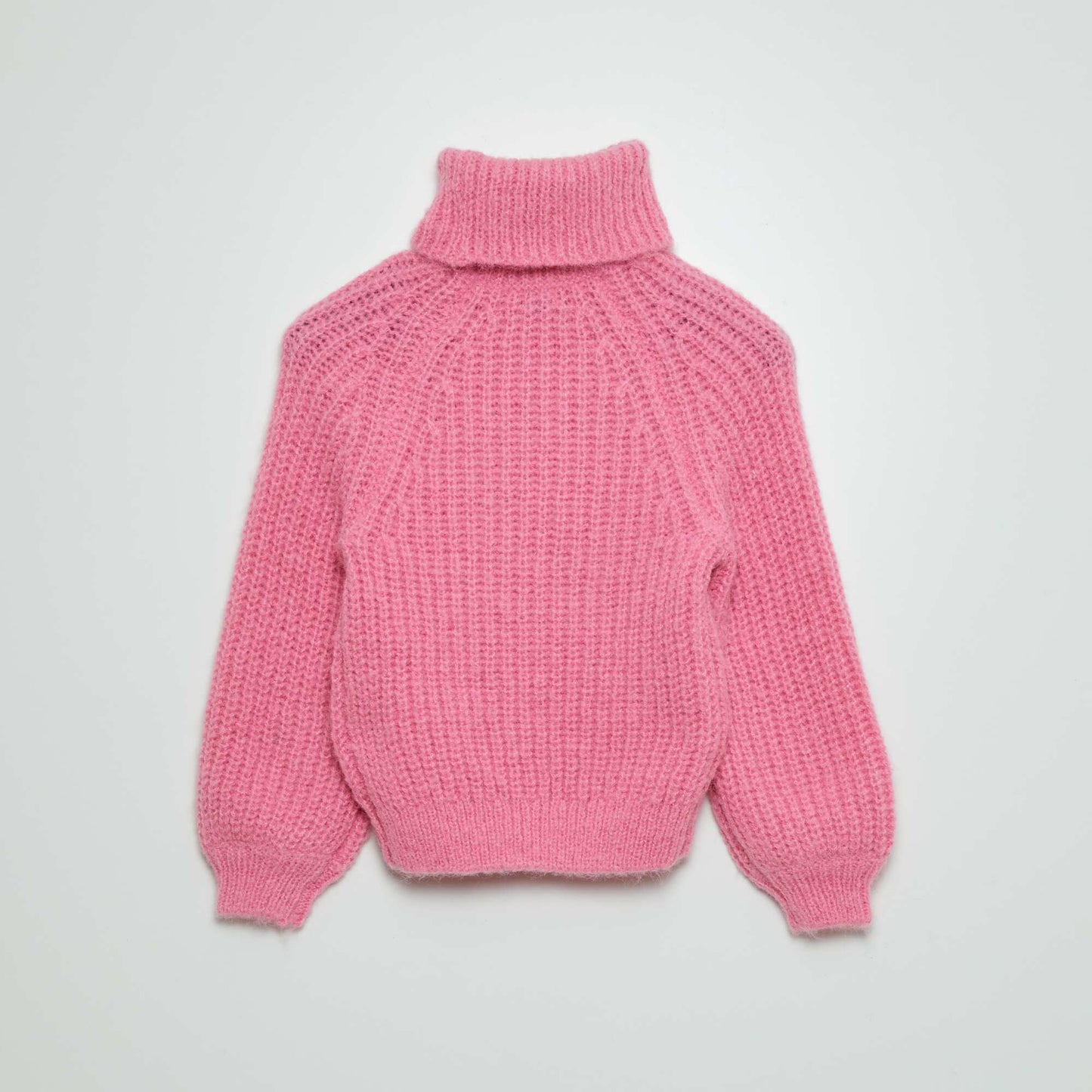 Pull en maille grosse jauge Rose