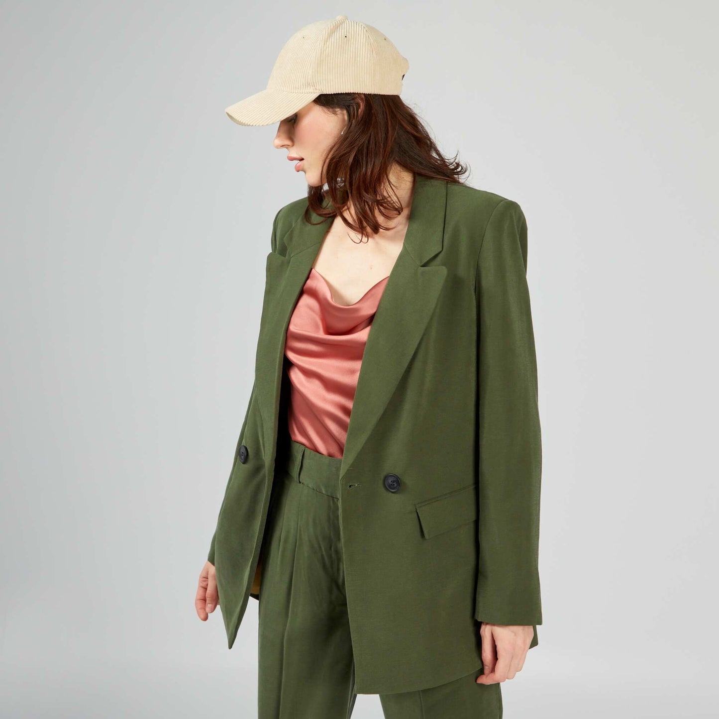 Veste tailleur boutonn e Vert