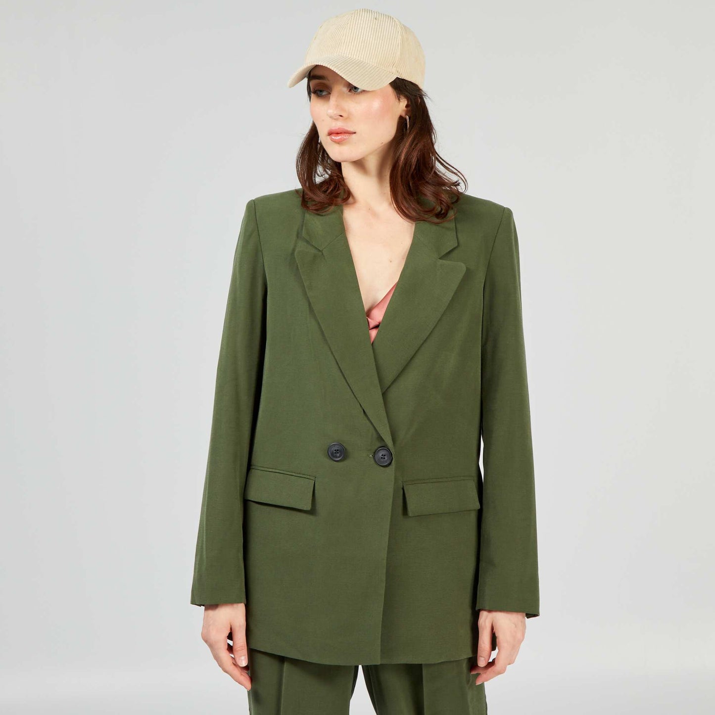 Veste tailleur boutonn e Vert