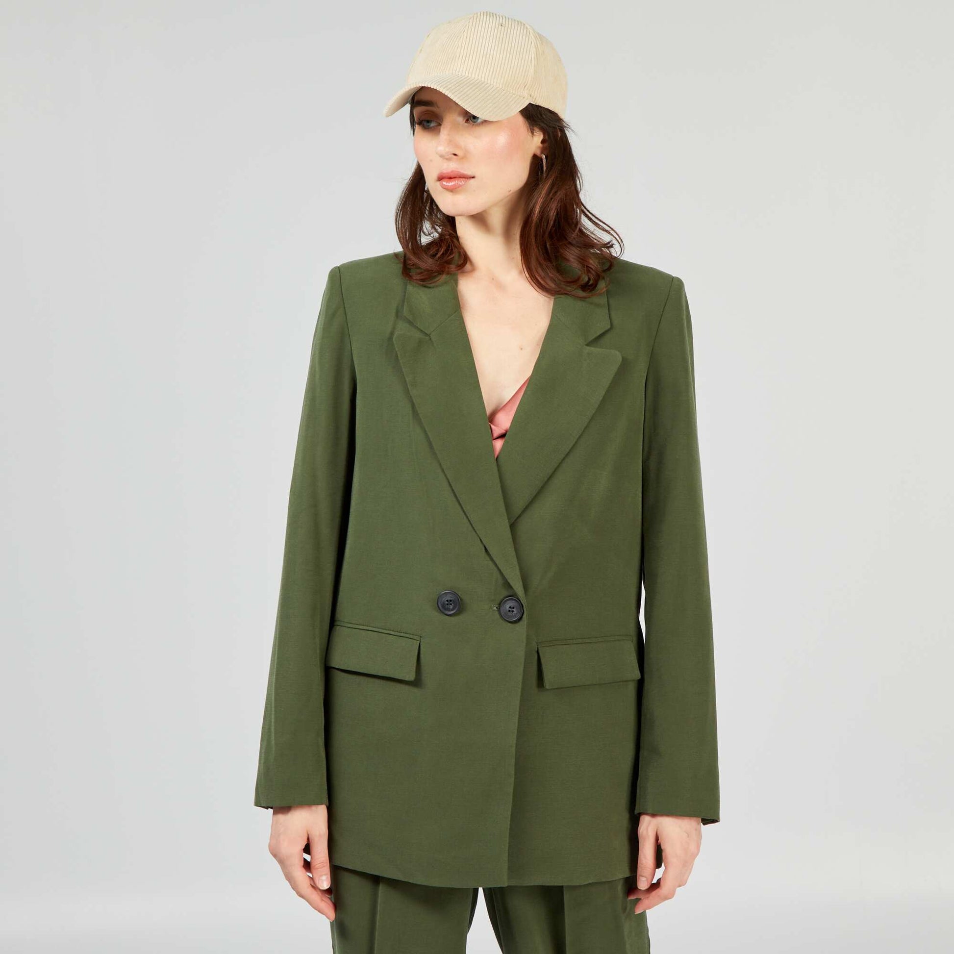 Veste tailleur boutonn e Vert