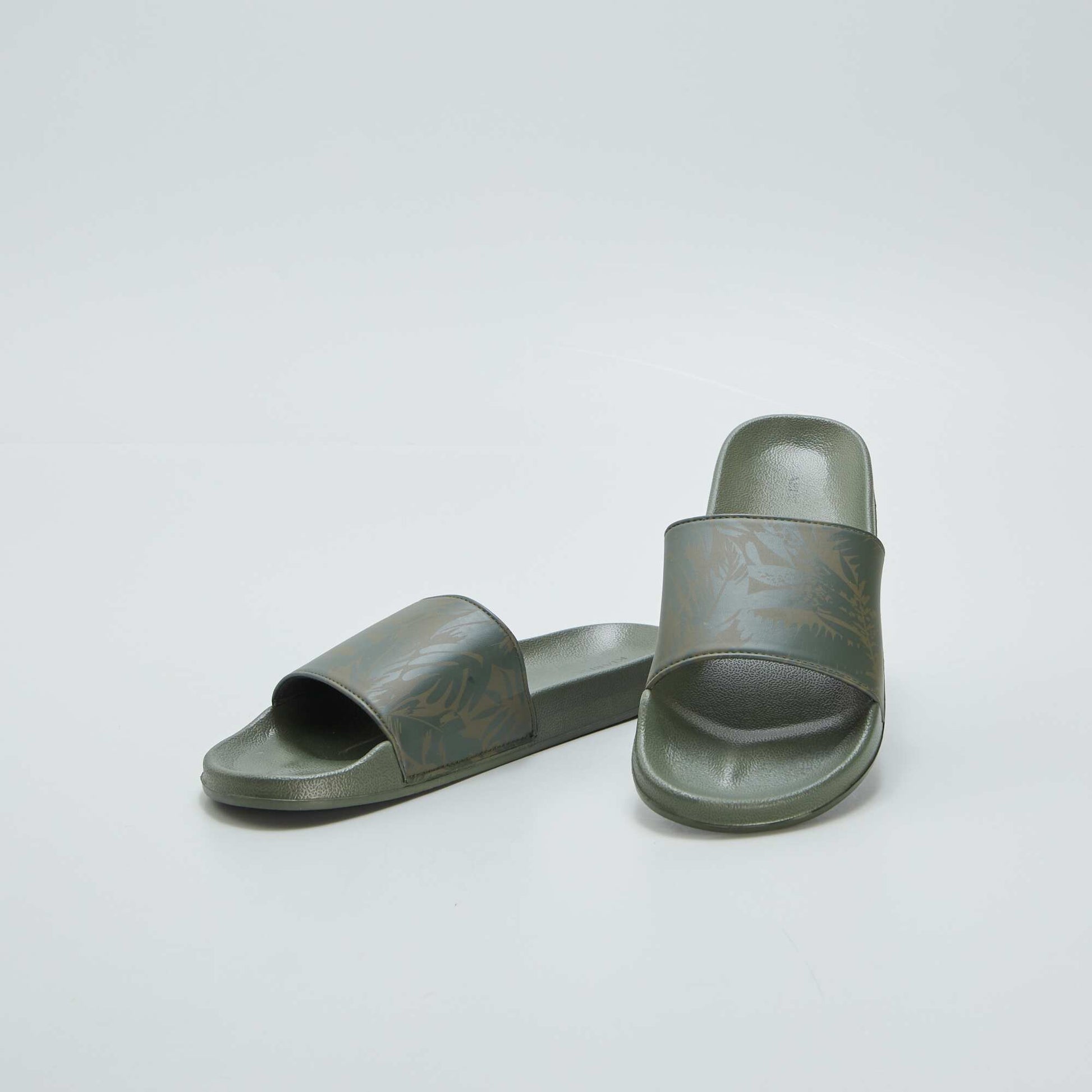 Mules de piscine Kaki