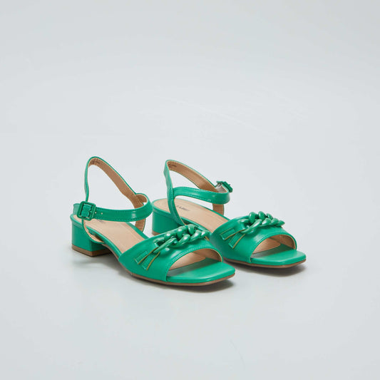 Sandales talon Vert