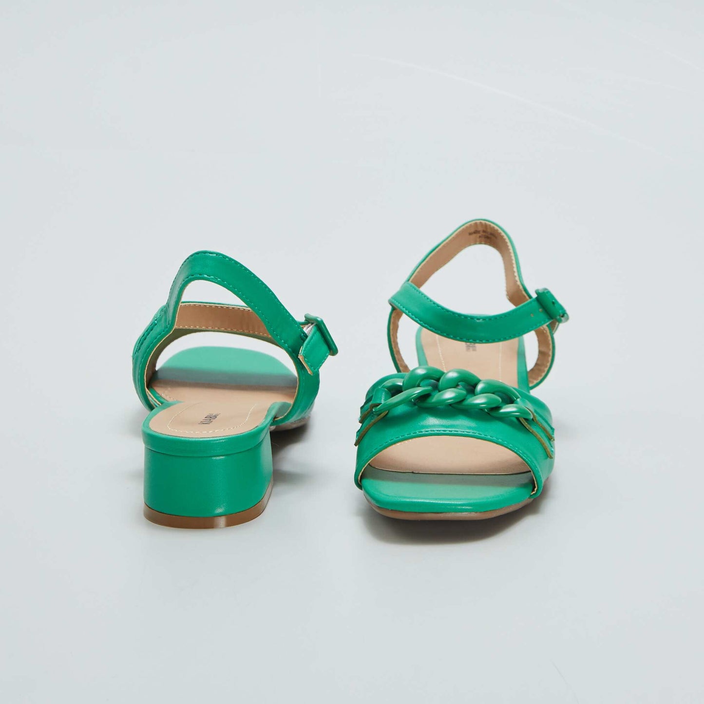 Sandales à talon Vert