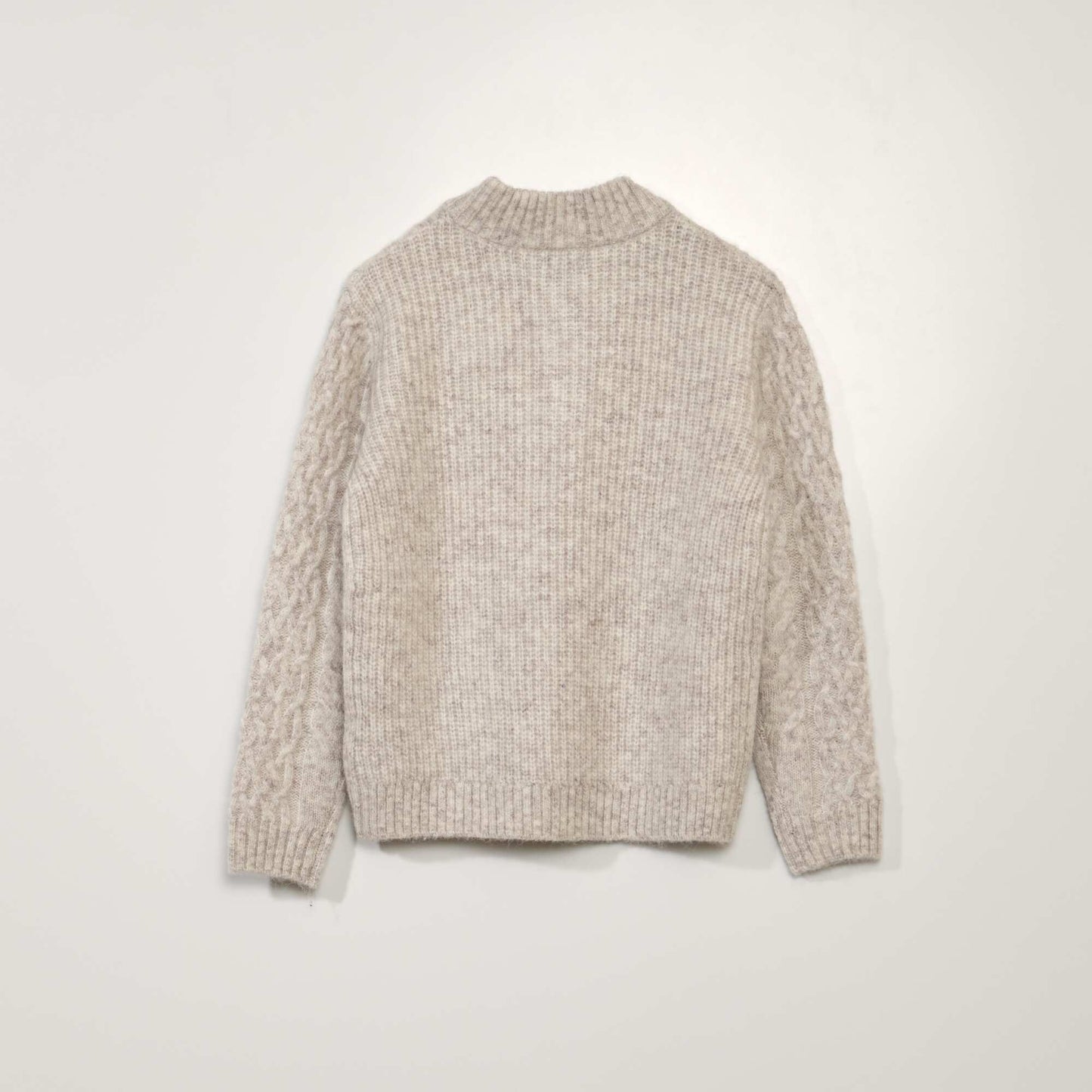 Pull maille torsad e BEIGE