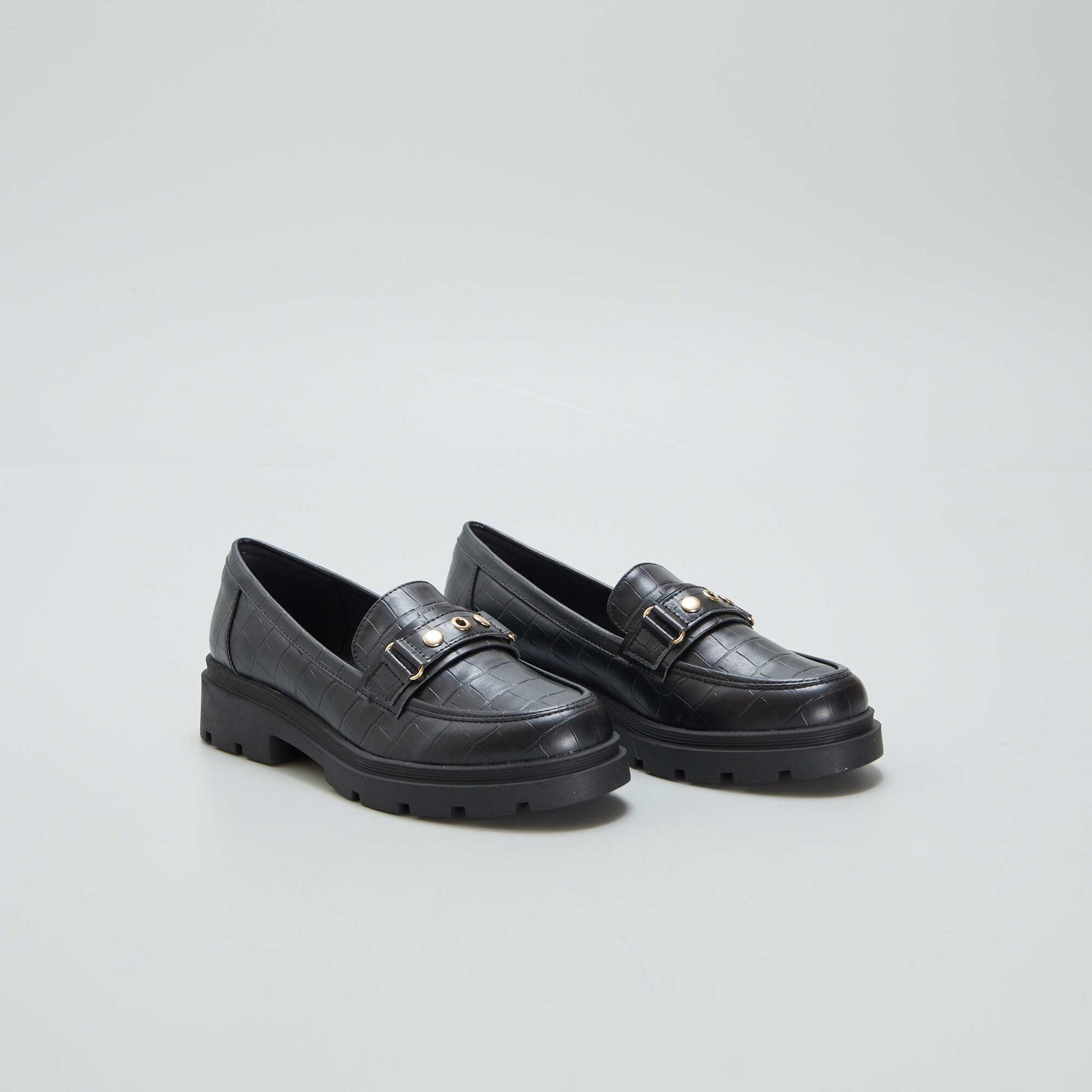 Mocassins semelles compens es Noir