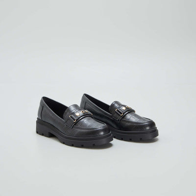 Mocassins semelles compens es Noir