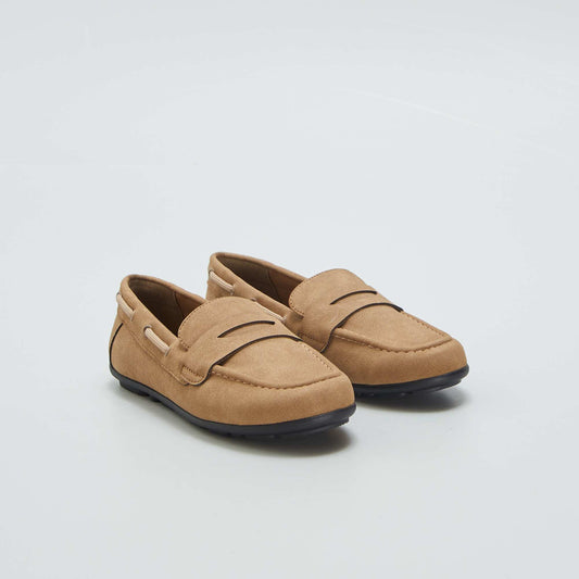 Mocassins en su dine Beige