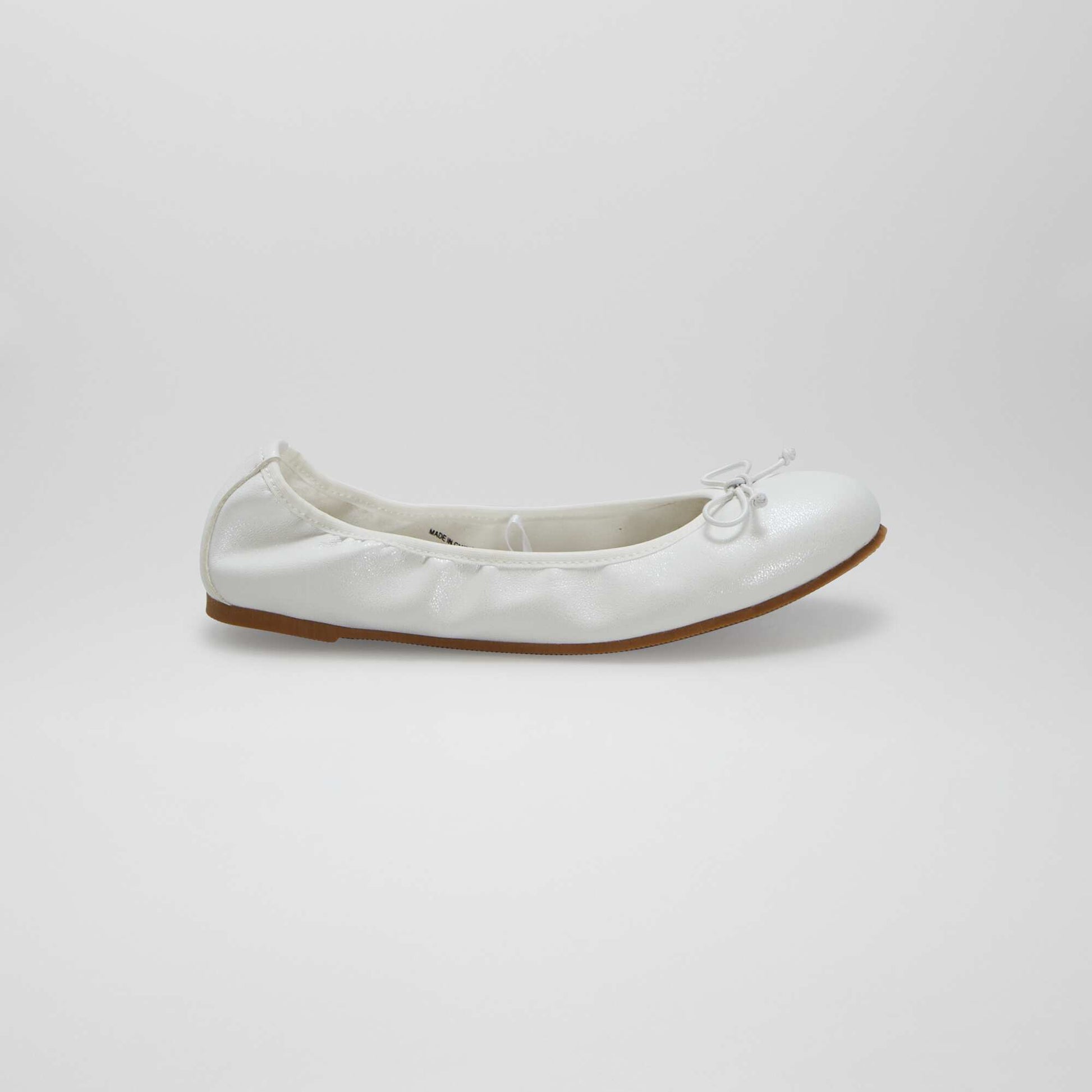 Ballerines avec n ud fantaisie BLANC