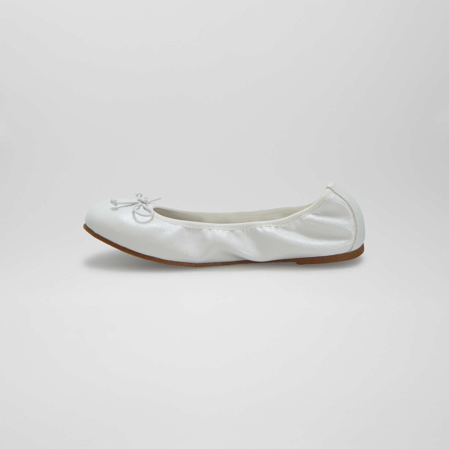 Ballerines avec n ud fantaisie BLANC