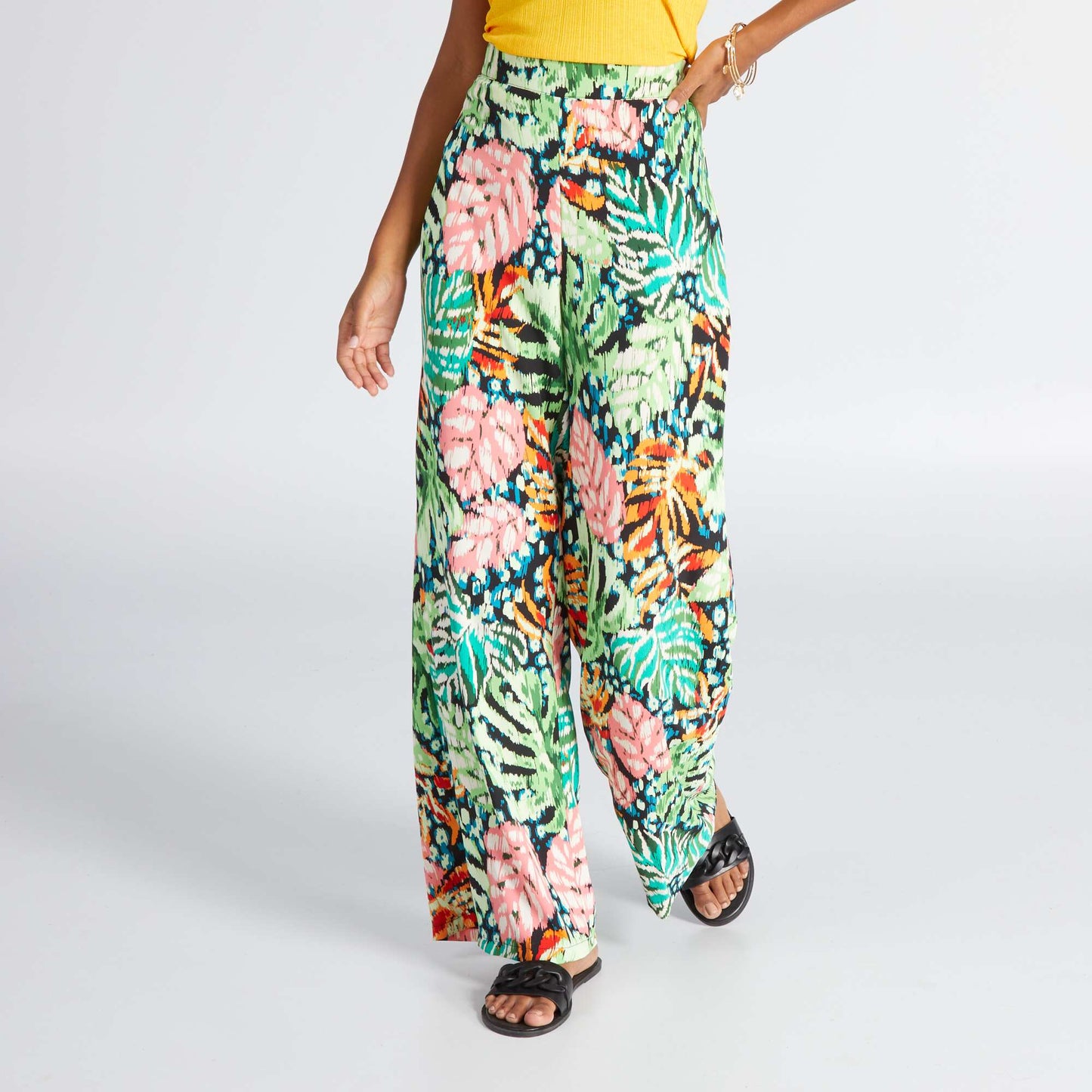 Pantalon regular Vert